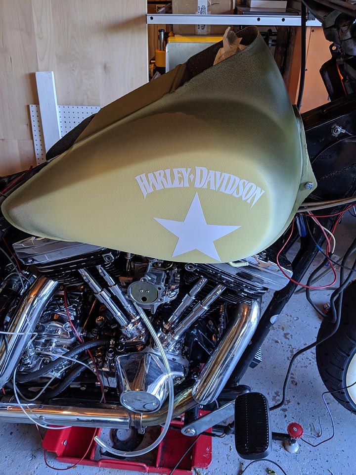 Decal Stencil Applied to Surface