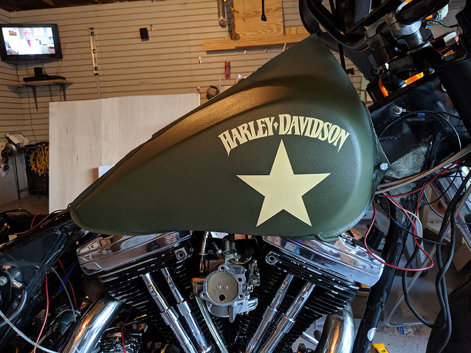 Stencil Removed to Reveal Underlying Color